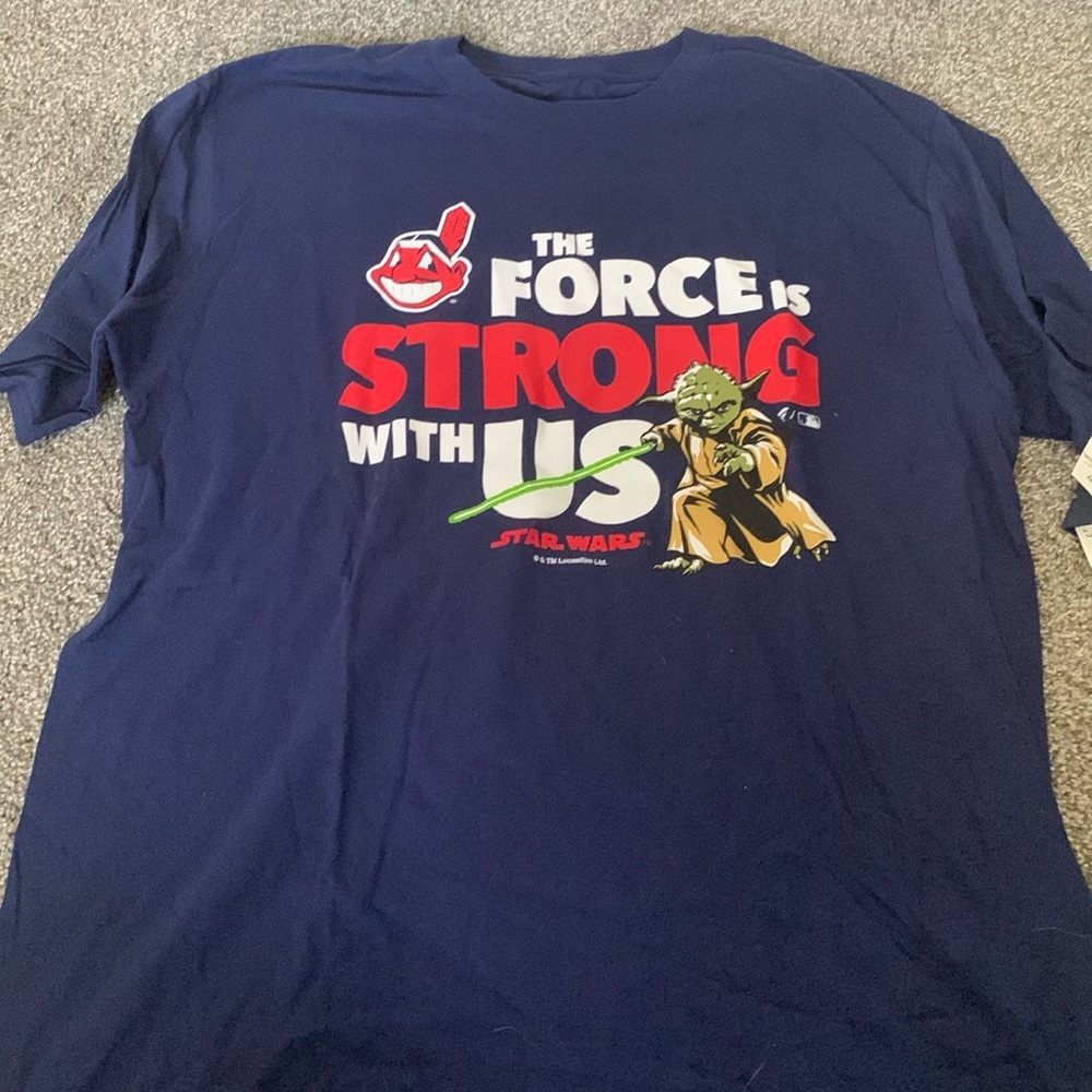 Fanatics “the force is strong with us” Star Wars Cleveland Indians shirt